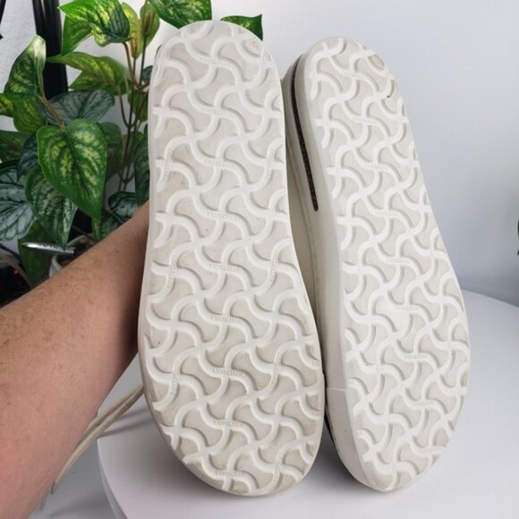 Birkenstock Bend Low Decon Pop Nubuck Leather Suede Taupe Eggshell NWOT sz 8 - Picture 12 of 13